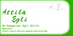 attila egli business card